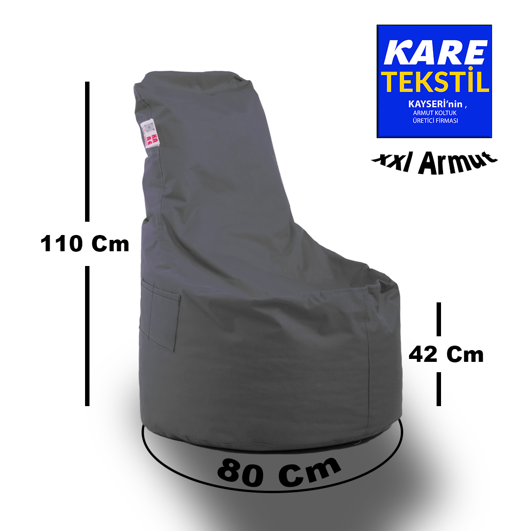 XXL Armut Koltuk Gri Renk
